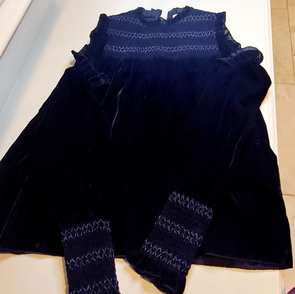 JOIE VELVET COLD SHOULDER TOP